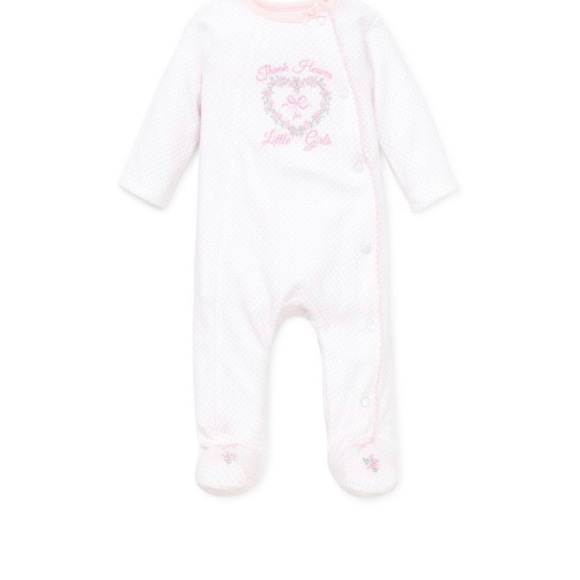Little Me Thank Heavens Footie in Light Pink Baby👶🏼Girls👧🏻Sz Preemie NWT🏷 - Picture 2 of 8